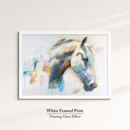Horse Abstract Pastel Oil Painting Framed Print & Canvas Large Luxury Animal Wall Art Poster Home Decor Interior Lover Gifts - thumbnail 3