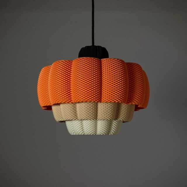 Petunia Pendant Lamp, Modern Ripple Mesh Contemporary 3D Printed Lighting - image 1