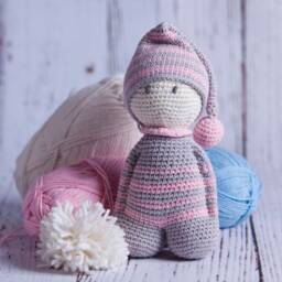 Dwarf Crochet, Amigurumi Gnome, Gift For A Baby, Beloved Cuddly, Filled With Anallergic Silicone Ball, 100% Cotton, Eco-Friendly - thumbnail 2
