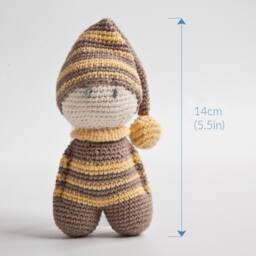 Dwarf Crochet, Amigurumi Gnome, Gift For A Baby, Beloved Cuddly, Filled With Anallergic Silicone Ball, 100% Cotton, Eco-Friendly - thumbnail 4