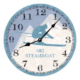 Custom Ski Clock - Handcrafted Gift For Skiers - thumbnail 1