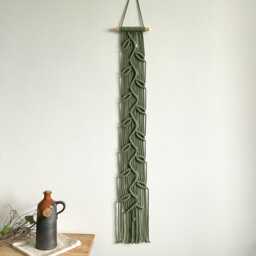 Green Leaf Wall Hanging For Indoor Garden, Leafy Forest Tapestry, Irish Art
