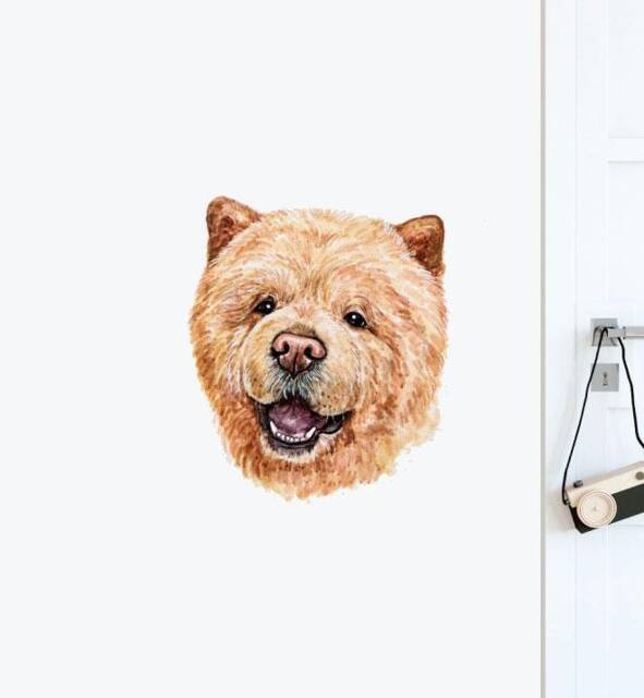Chowchow Dog Wall Sticker Decal - Dogs & Pets Stickers, Art, Decals, Kids Animals Decals