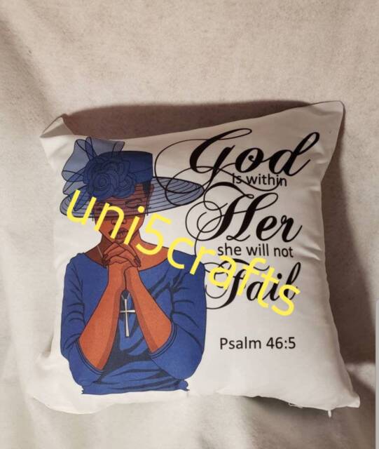 Blue God Is Within Her She Will Not Fail Pillow -Personalized Gift-Customized Gift