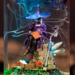 Recluse E-D3N Ring Resin Lamp, Nightreign Diorama Night Light, Dark Fantasy Epoxy Wood Handmade Gamer Room Decor - thumbnail 3