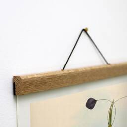 Hummingbird Canvas Print Set Of 3, Antique Bird Art With Oak Hangers - thumbnail 2