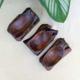 Ring Dish, Jewelry Bowl, Wooden Soap Driftwood Antique Carved Wood Rustic Coins Dish - thumbnail 3