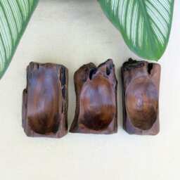 Ring Dish, Jewelry Bowl, Wooden Soap Driftwood Antique Carved Wood Rustic Coins Dish - thumbnail 2