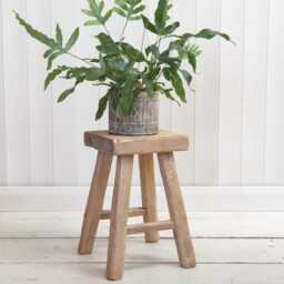 Reclaimed Wooden Stool - Rustic Driftwood Square - Ben Simpson Furniture - thumbnail 2