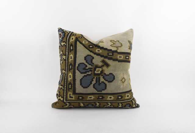 20'' Turkish Kilim Pillow Cover Handwoven Aztec Throw - image 1