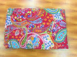 Paisley Print Kantha Quilt, Bohemian Bedspread, Bedding & Living, Throw - thumbnail 1