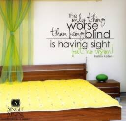 Helen Keller Have Vision Wall Decal Quote - Vinyl Text Words Custom Home Decor