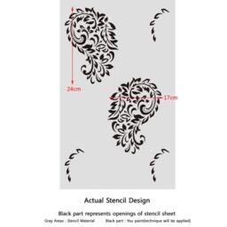 India Paisley Allover Wall Decorative Stencil For Walls Painting Room Decor - thumbnail 3