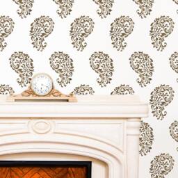 India Paisley Allover Wall Decorative Stencil For Walls Painting Room Decor - thumbnail 1