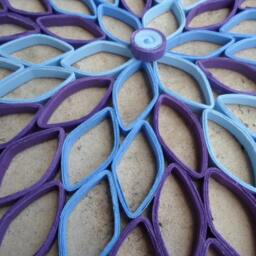 Dahlia Wall Hanging Paper Decoration Purple Home Decor Trendy Modern - thumbnail 4