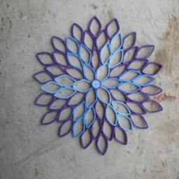 Dahlia Wall Hanging Paper Decoration Purple Home Decor Trendy Modern - thumbnail 3