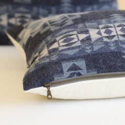 Desert Dawn Pillow Cover, Blue Southwestern Cover - Made To Order - thumbnail 2