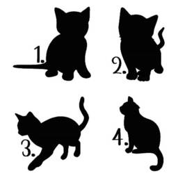 Kittens First Christmas Bauble 2025 - Kitten Silhouette Personalised - thumbnail 4