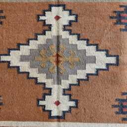 Wool Jute Tribal Kilim Rug - Living Room, Bedroom, Hallway, Entrance - thumbnail 3