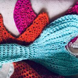 Mermaid Tail Blanket, Newborn - Xl Adult Sizes Available - Custom Size Available As Well - thumbnail 2