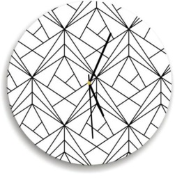 Geometric Triangles Wall Clock, Minimalist Kids Room, Modern Minimalist, Art, Decor, Scandinavian Wall Decor - thumbnail 1