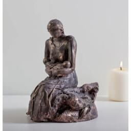Twins - Original Sculpture Of Mother & Twin Babies - thumbnail 2