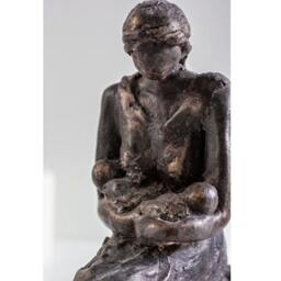 Twins - Original Sculpture Of Mother & Twin Babies - thumbnail 3