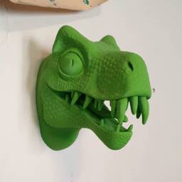 Vincent The Velociraptor Head - Cartoon 3D Printed Dinosaur Wall Mount - thumbnail 3