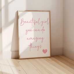 Girls Affirmation Wall Print, You Can Do Anything Print For Bedroom, Nursery Or Playroom - thumbnail 3