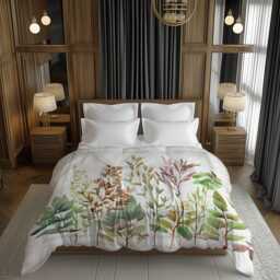 Vintage Botanical Garden Comforter With Rustic Layered Wildflowers For Cottagecore Farmhouse Bedrooms #157