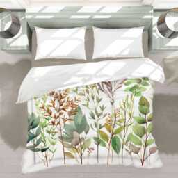 Cozy Botanical Garden Comforter, Rustic Nature Bedding Gift For Biophilic Or Farmhouse Bedroom #157 - thumbnail 3