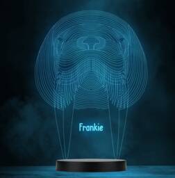 3D Effect Walrus Head Personalised Gift Colour Changing Led Lamp Night Light - thumbnail 1