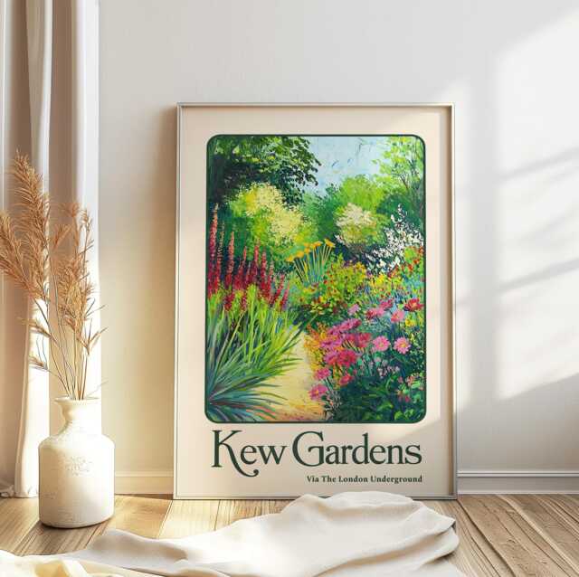 Kew Gardens Vintage Print - Botanical Wall Art William Morris Floral Poster London Old-World Illustration Gift - image 1