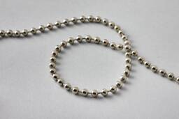 No.6 Silver Chain For Roller/Vertical Blind 2mm Ball -1/3/5 Metre Variation + Free Connector