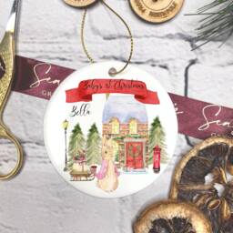 Personalised Baby's First Christmas Bauble, Keepsake, 1st Ornament, Gift For Christmas, Bunny Rabbit - thumbnail 2