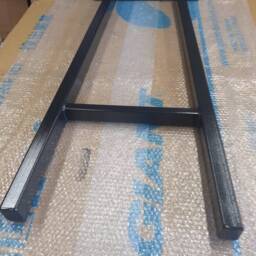 Single One A Design Metal Breakfast Bar High Table Leg 90cm- 110cm & 30-90cm Wide - Self Colour Clear Lacquer -Black Finish - thumbnail 4