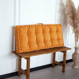 Handcrafted Velvet Bench Cushion Tufted French Seat Pad - thumbnail 3