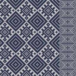 Kilim Rug, Kilim Pattern, Boho Style, Boho Decor, Decorative PVC, Vinyl Mat, Linoleum Rug, Gray, Dark Blue - K-412