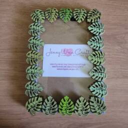 Colourful Wooden Leaf Button Photo Frame 4 X 6 Inches - thumbnail 4