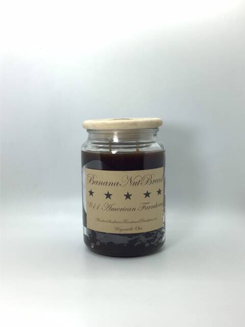 Banana Nut Bread Highly Scented Candle/Apothecary Jar 26Oz/Paraffin Wax/Farmhouse Candle/Handpoured Candle/Country Primitive Candle/ - image 1
