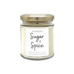 Sugar & Spice Candle, Cosy Autumn, Winter Soy Sweet Bakery Scented Handmade in Somerset, UK - thumbnail 2