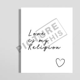 Love Is My Religion Art Print - Inspiring Wall Prints Ziggy Marley Song Lyrics Quote Uplifting - thumbnail 2
