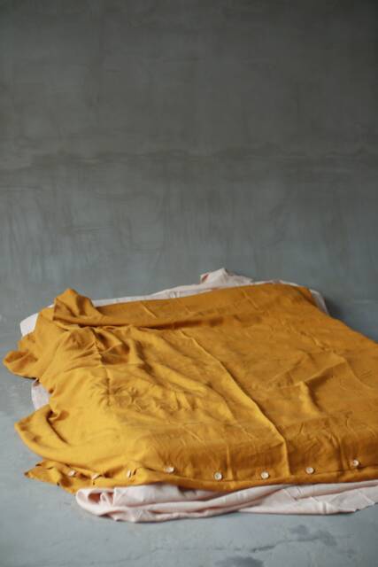 Light Cinnamon Linen Duvet Cover, Softened Flax Bedding, Button Closure - image 1