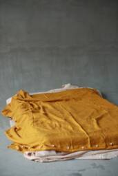 Light Cinnamon Linen Duvet Cover, Softened Flax Bedding, Button Closure