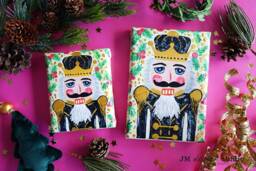 Tea, Darling? Nutcracker Canvas Art Wall Decor, Ready To Hang, Christmas By Jennifer Mccully - thumbnail 1