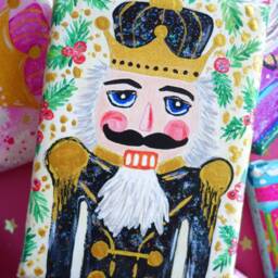 Tea, Darling? Nutcracker Canvas Art Wall Decor, Ready To Hang, Christmas By Jennifer Mccully - thumbnail 2