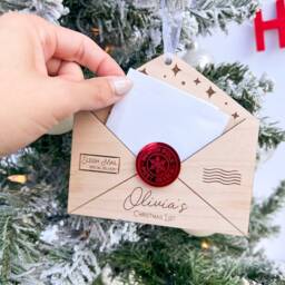Letter To Santa, Dear Santa Envelope Ornament For Children's Wish List, Kids Christmas List Mail, Message To - thumbnail 2