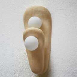 Large Wall Light, Clay Wall Sconce, Japandi Ceramic Sconce, Light Modern, Sconce Accent, Modern Home Gift, Light Wabi Sabi - thumbnail 1