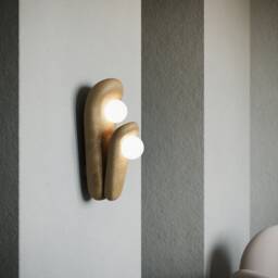 Large Wall Light, Clay Wall Sconce, Japandi Ceramic Sconce, Light Modern, Sconce Accent, Modern Home Gift, Light Wabi Sabi - thumbnail 3