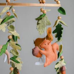 Woodland Baby Crib Mobile, Forest Animal Nursery Baby Boy & Girl Cot Decor, Shower Gift - thumbnail 2